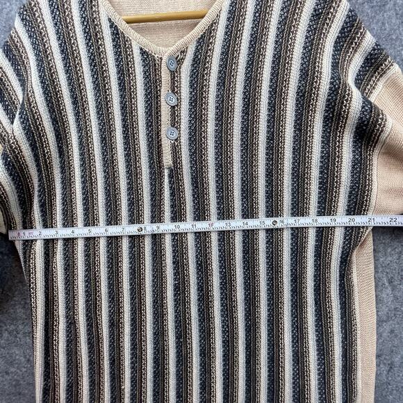 Vintage Arizona Jean Co Sweater Mens Large Tan Long Grandpa 90s Boho Earthy - Picture 6 of 6